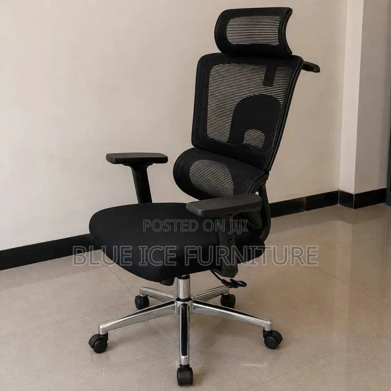 Ergonomic Executive Office Chair With Headrest Adjustable Armrests
