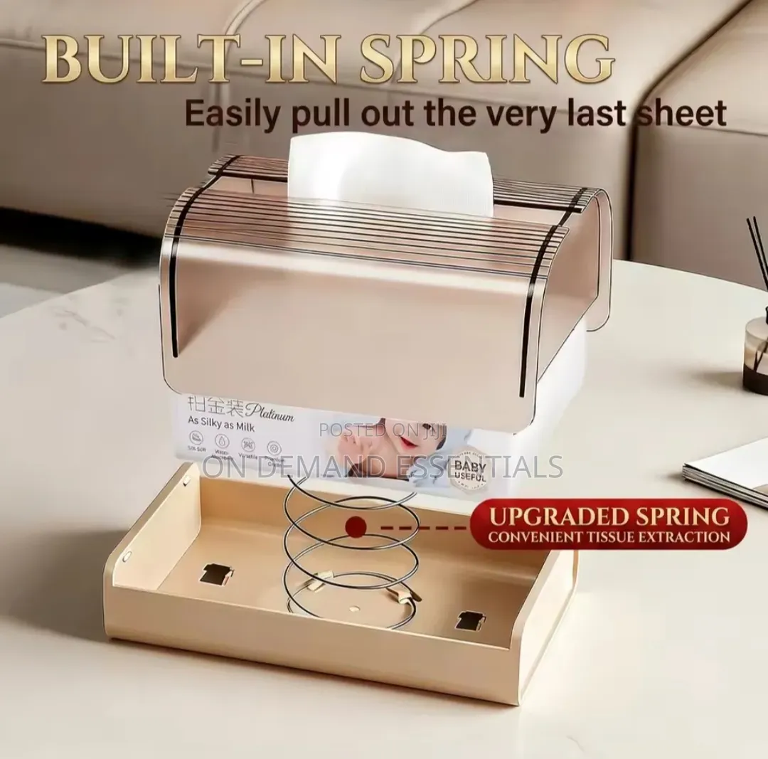 Gold and Clear Acrylic Multifunctional Serviette Holder