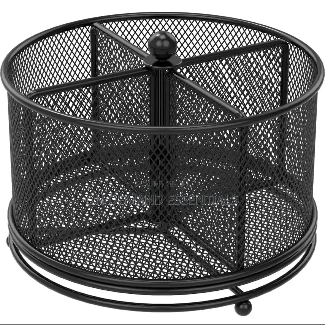 Mesh Partitioned Rotating Cutlery Holder