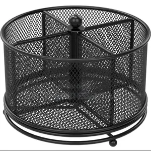 Mesh Partitioned Rotating Cutlery Holder
