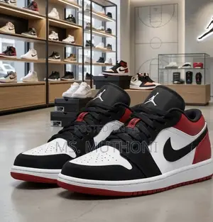 Jordan 1 Lows Red Toe Size 36-45