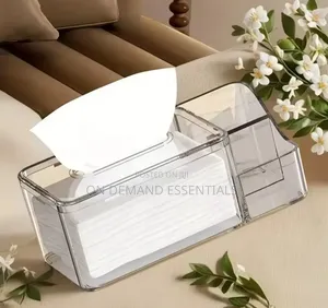 Acrylic Partitioned Serviette /Napkin Holder
Clear