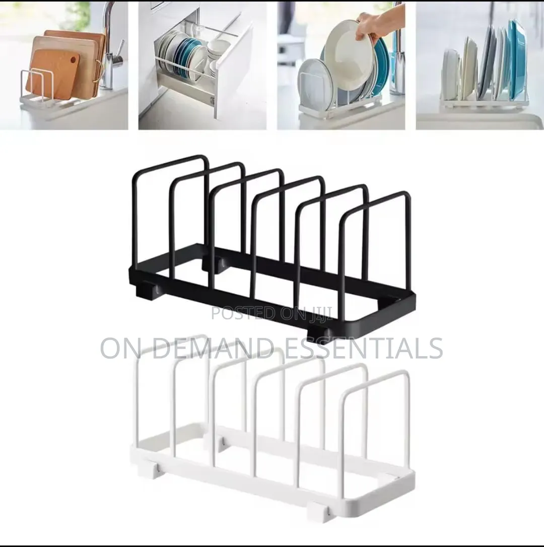 Quality Metallic Dish Rack/Plate Holder. 5slot Black