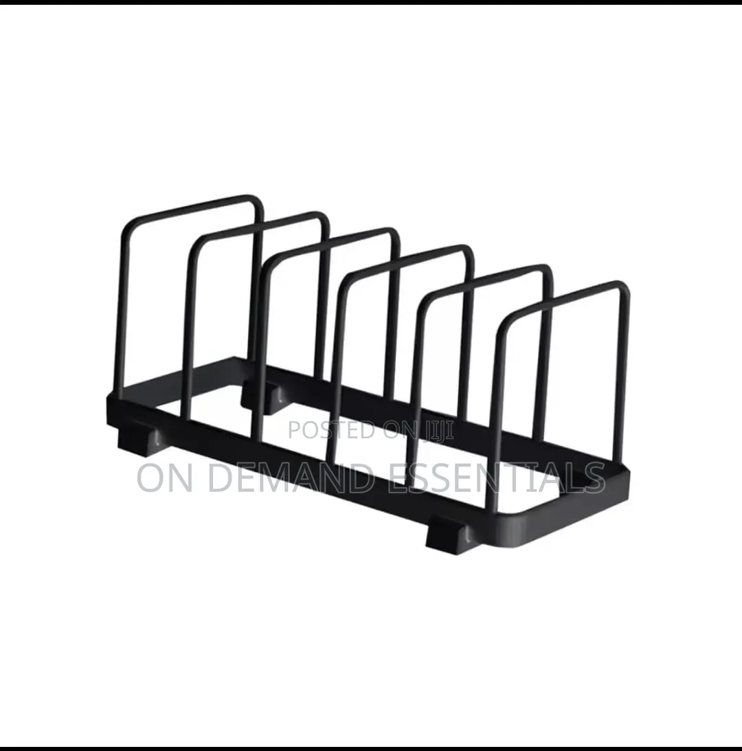 Quality Metallic Dish Rack/Plate Holder. 5slot Black