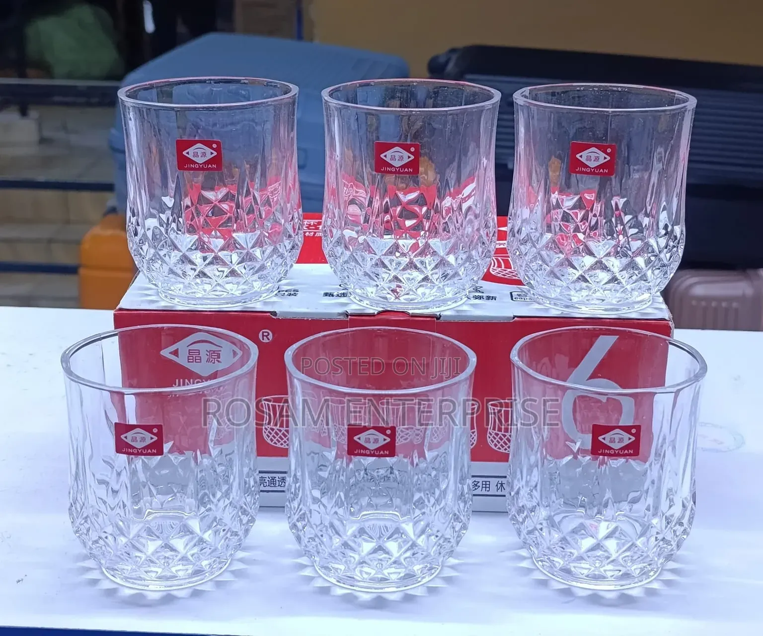Short Diamond Whiskey Glasses
