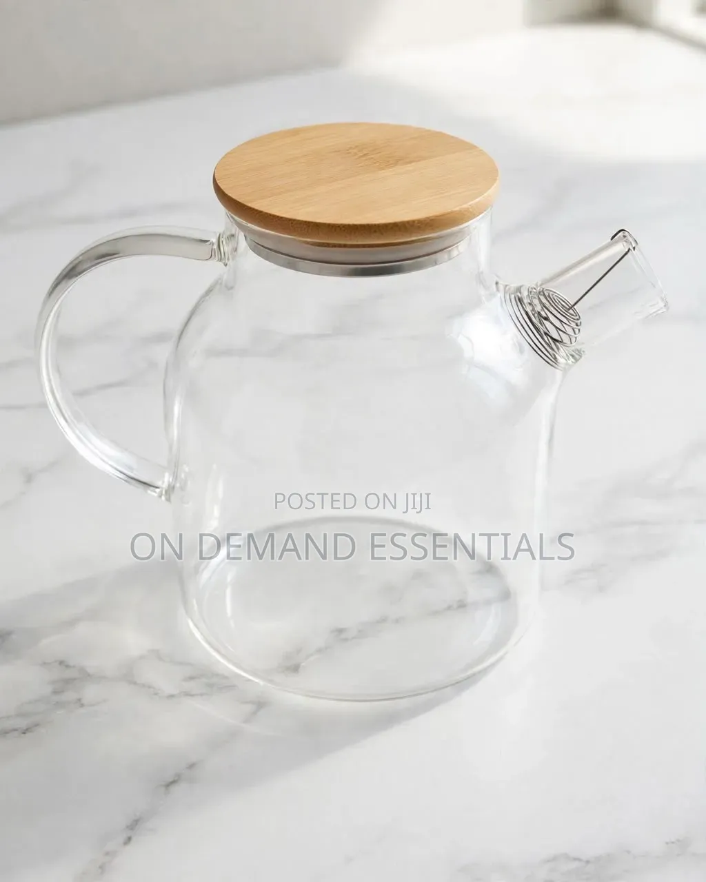 1.8L Borosilicate Glass Teapot With Bamboo Lid