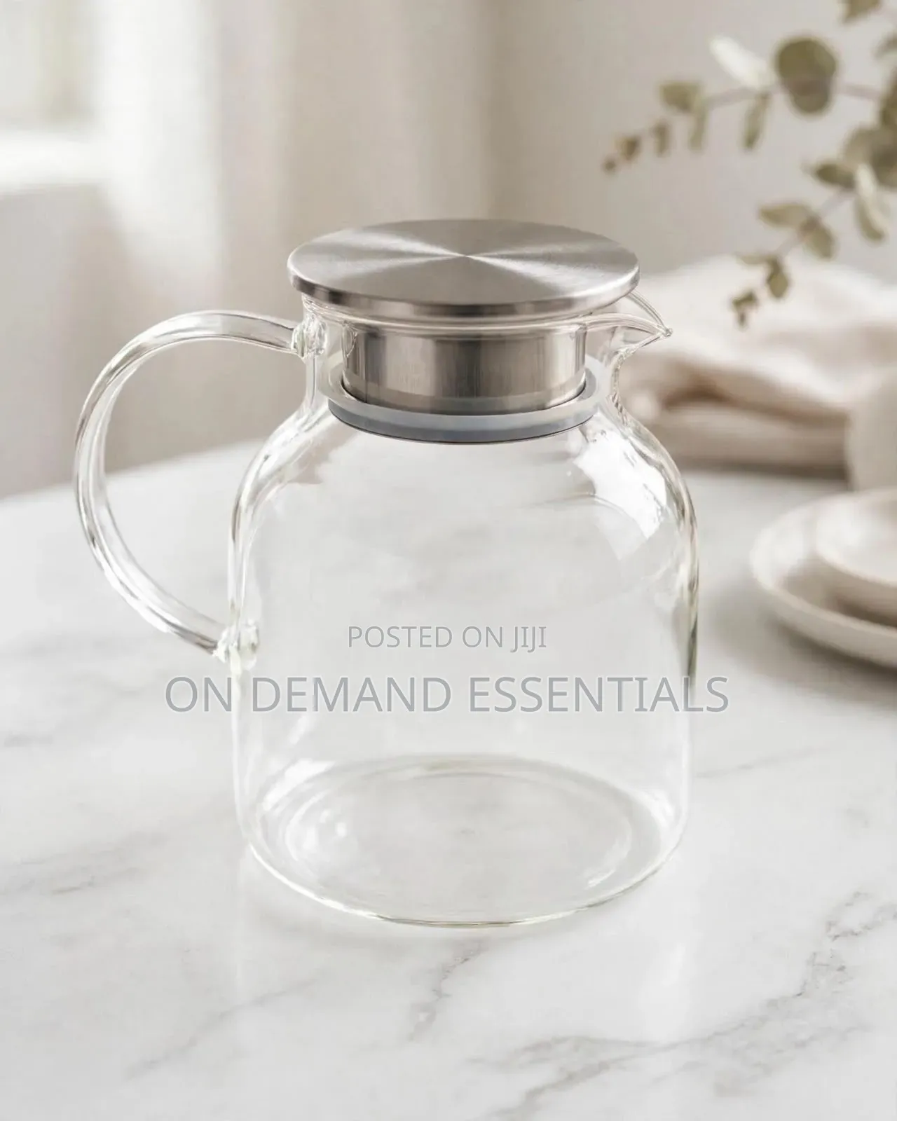 1.8L Glass Teapot — Stainless Lid
