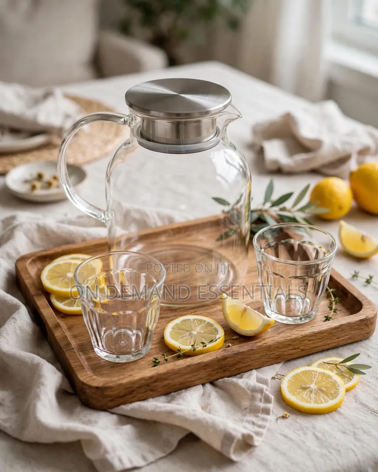 1.8L Glass Teapot — Stainless Lid