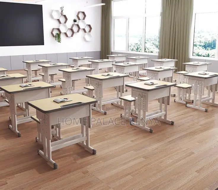 Kids Desk Set; Ergonomic Kids Adjustable Study Table and Chair Set