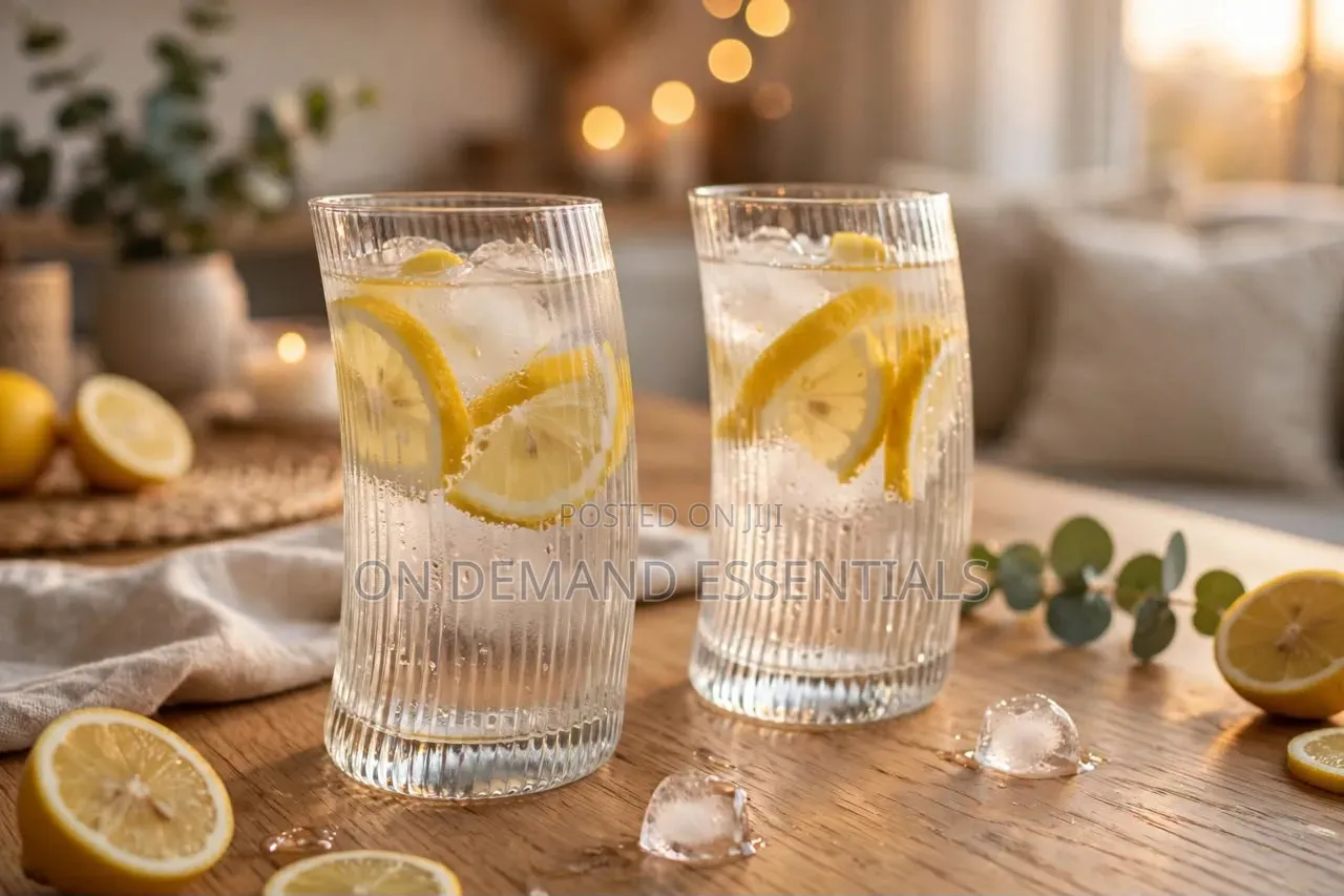 Ribbed Penguine Glass Set 
6pc