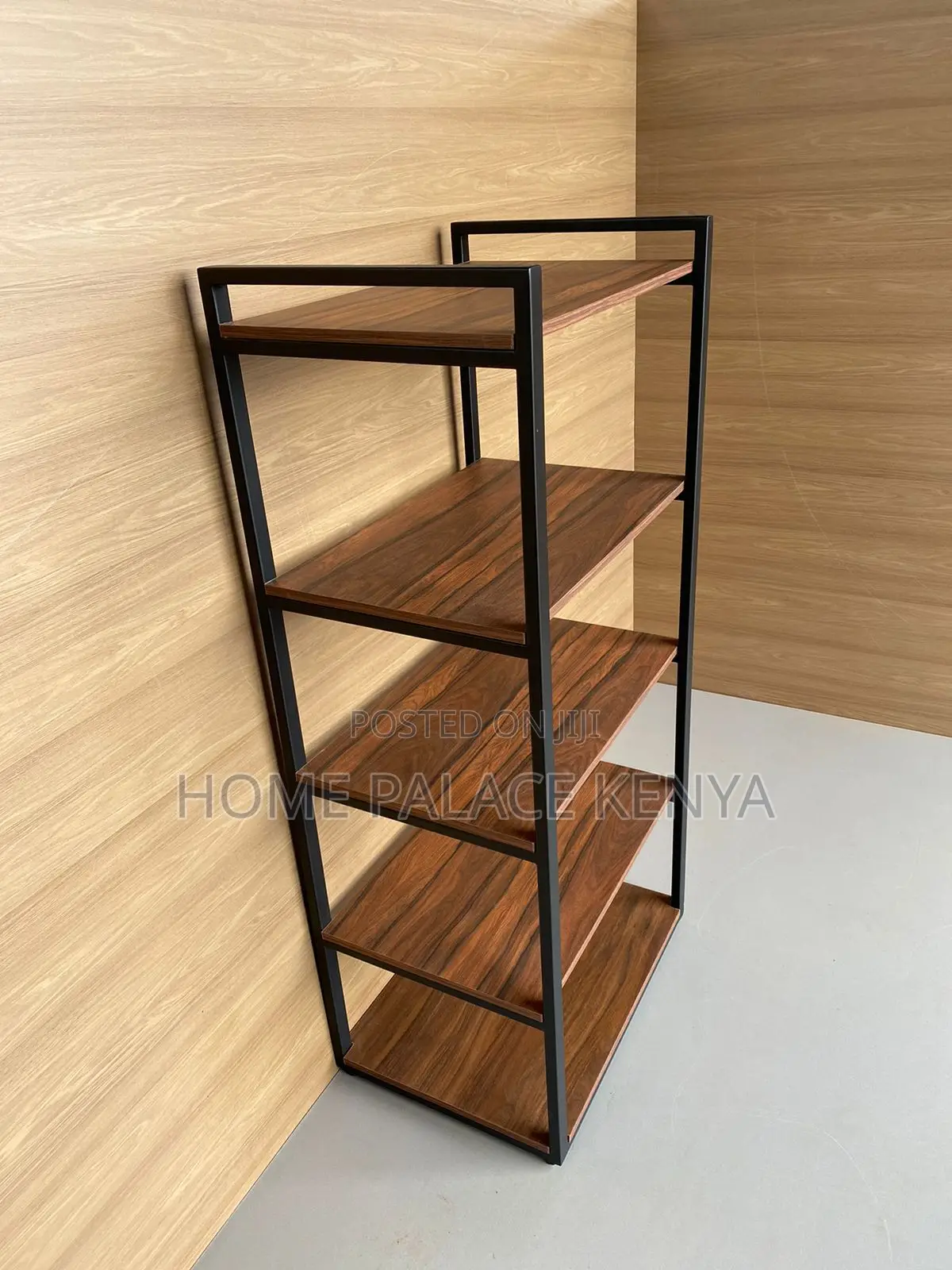 Storage Rack; Space Saving 5 Tier Wooden Rack With Multiple Shelves