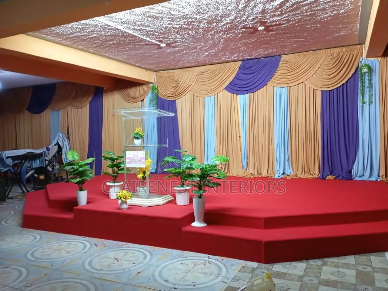 Create a Seamless Look on Altars With Wall-to-Wall Carpet.