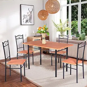Dining Set; High Quality 4 Person Dining Table Set With Wooden Top