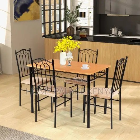 Dining Set; High Quality 4 Person Dining Table Set With Wooden Top