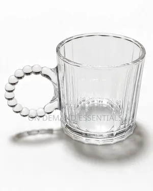 Ribbed Glass Mugs With Beaded Embossed Handle
Capacity:300mls