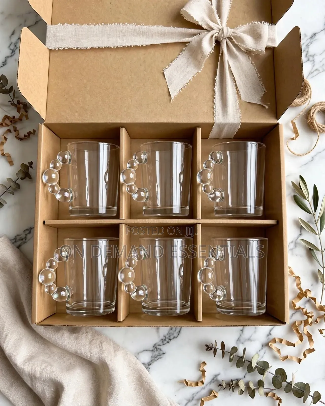 Bubble Handle Glass Mugs.
Capacity:400mls