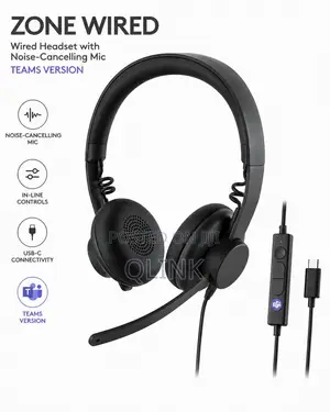Logitech Zone Wired Headset With Noise-Cancelling Mic