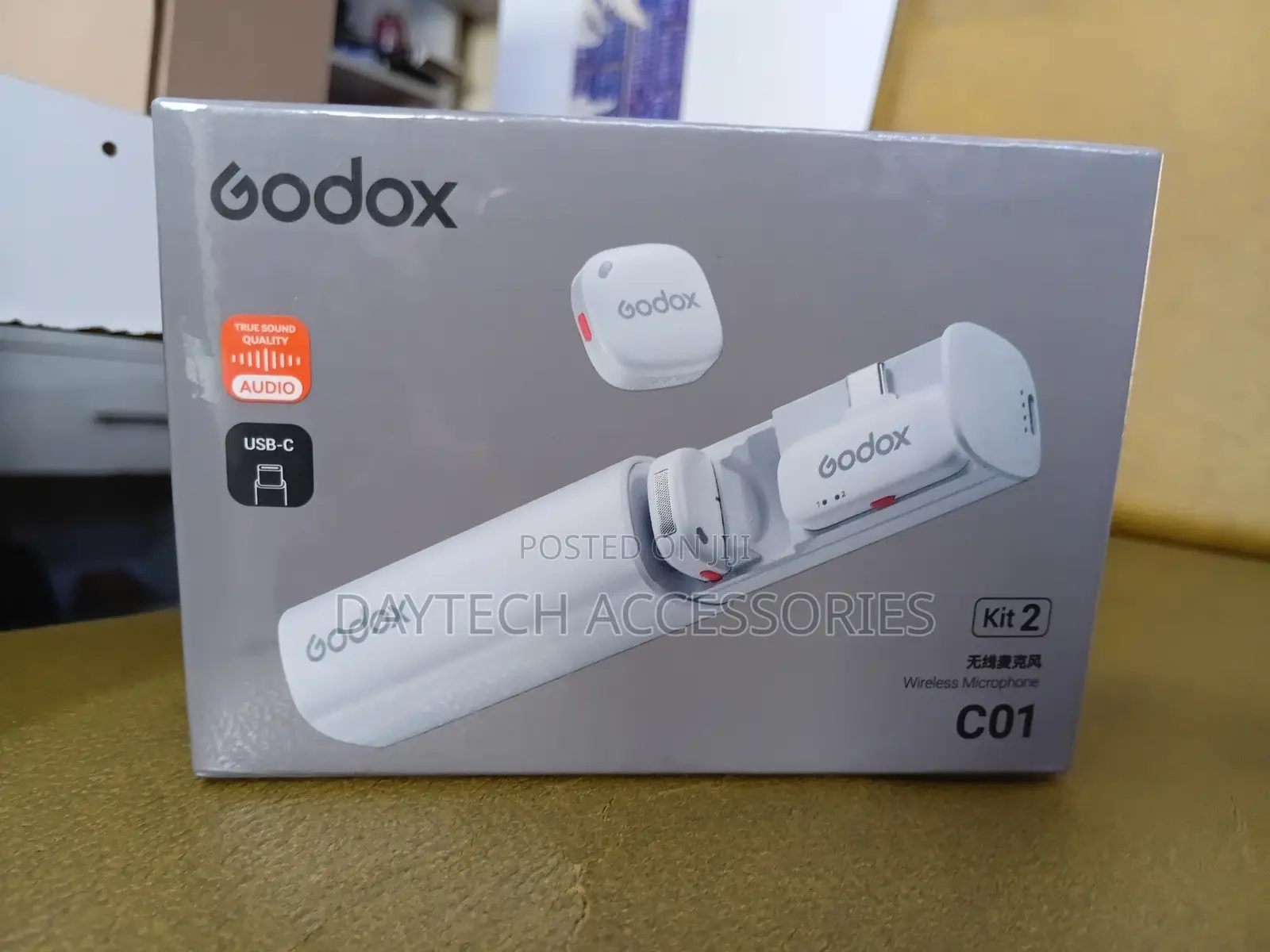 Godox C01 2-Person Wireless Microphone System With USB-C Connector.