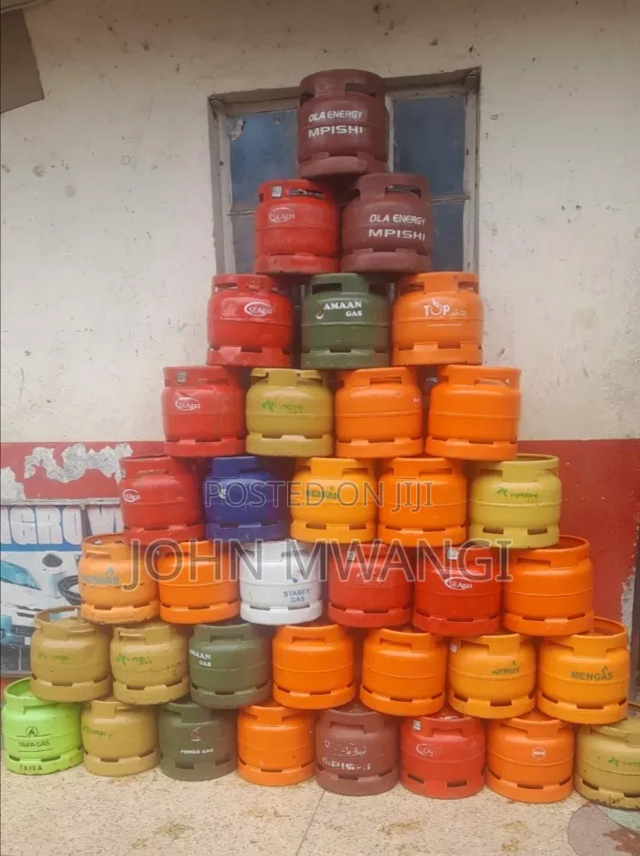Empty and Refilled Gas Cylinders