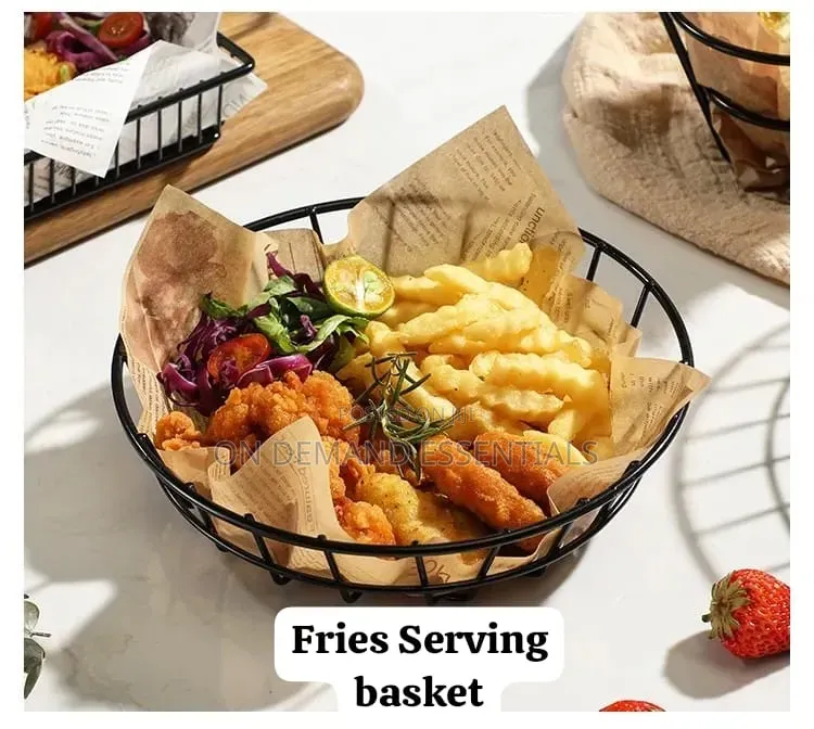 Fries Basket, French Fries Strainer Holder for Serving