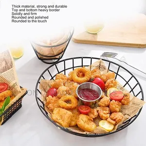 Fries Basket, French Fries Strainer Holder for Serving