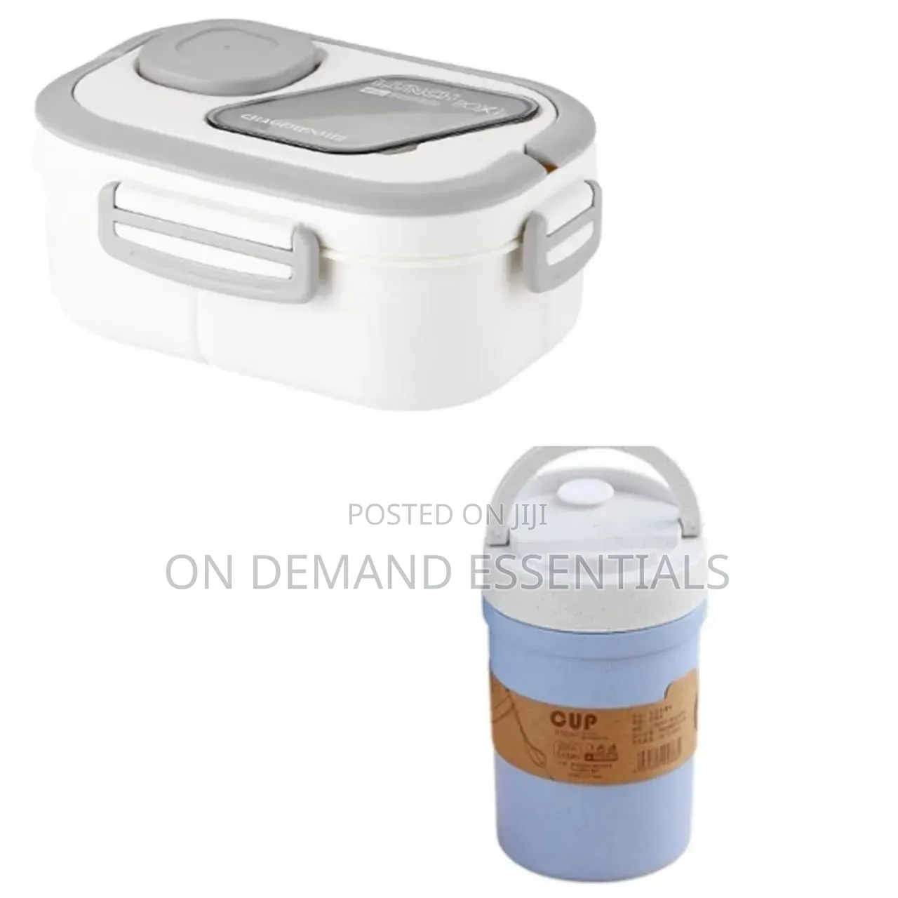 2 in 1 New in Double Layered Lunch Set With Cup