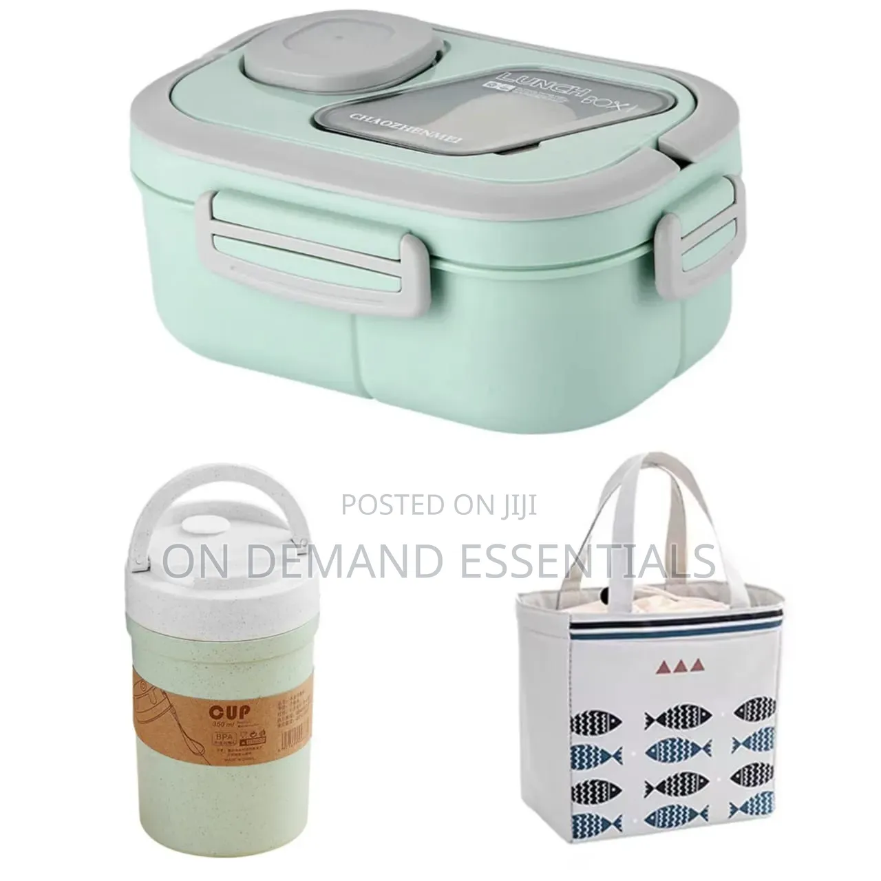 3 in 1 Microwaveble Lunch Box Combo Set