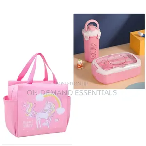 3 in 1 Lunch Box With Bottle and Lunch Bag Set