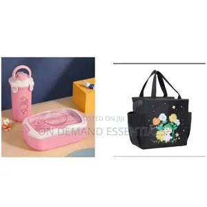 3 in 1 Lunch Box With Bottle and Lunch Bag Set
