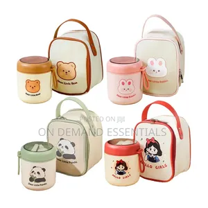 2 in 1 Food Flask Thermos With a Matching Insulated Lunch Bag
