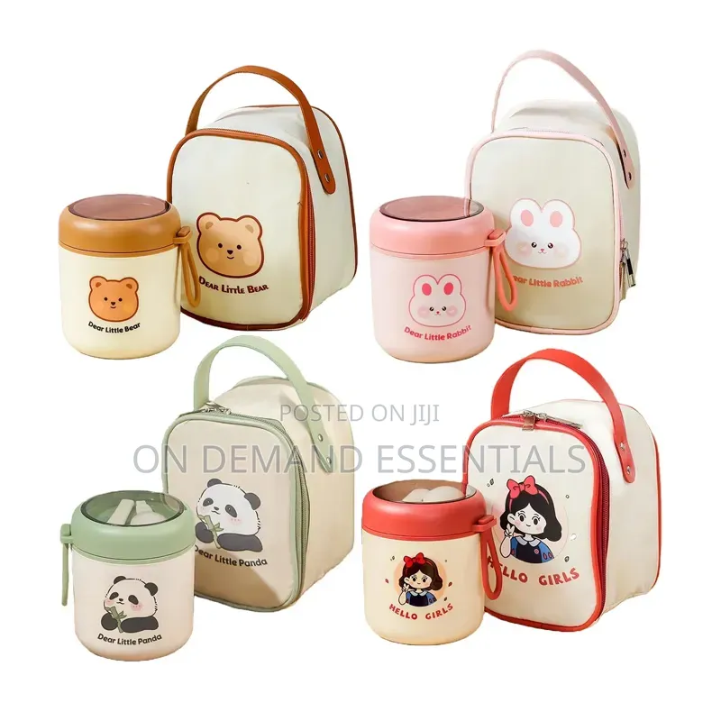 2 in 1 Food Flask Thermos With a Matching Insulated Lunch Bag