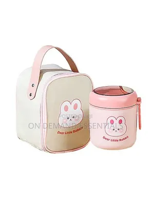 2 in 1 Food Flask Thermos With a Matching Insulated Lunch Bag