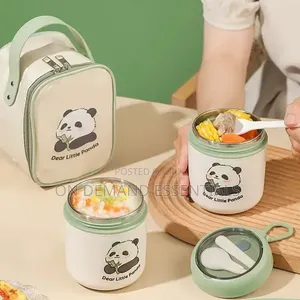 2 in 1 Food Flask Thermos With a Matching Insulated Lunch Bag