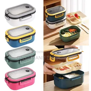 Double Layer 1400ml Lunch Box With Cutlery Set