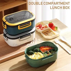 Double Layer 1400ml Lunch Box With Cutlery Set