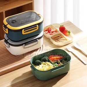 Double Layer 1400ml Lunch Box With Cutlery Set