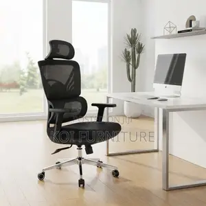 Office Chairs; Executive High Orthopedcic Chair With Adjusting Armrest