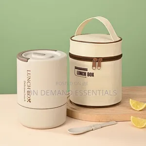 3 Layers Portable Stainless Steel Round Lunch Box