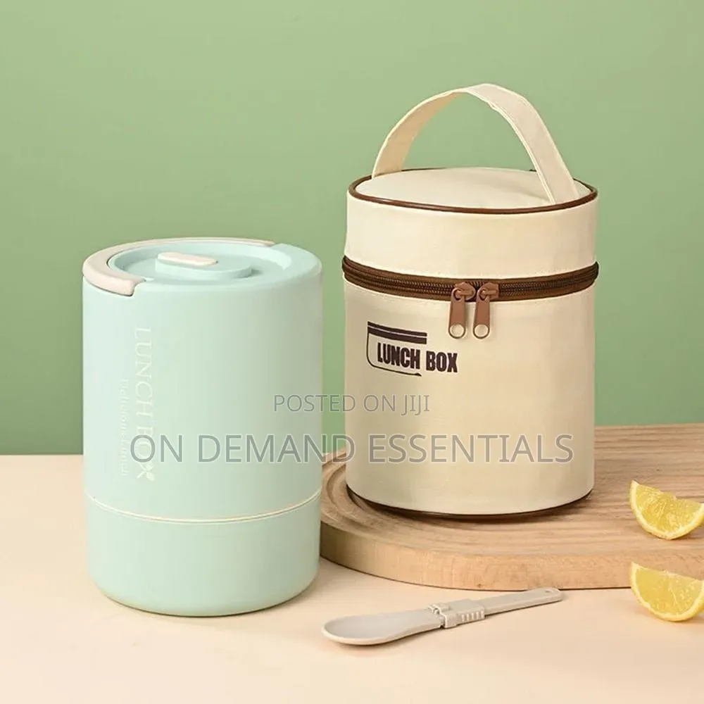 3 Layers Portable Stainless Steel Round Lunch Box