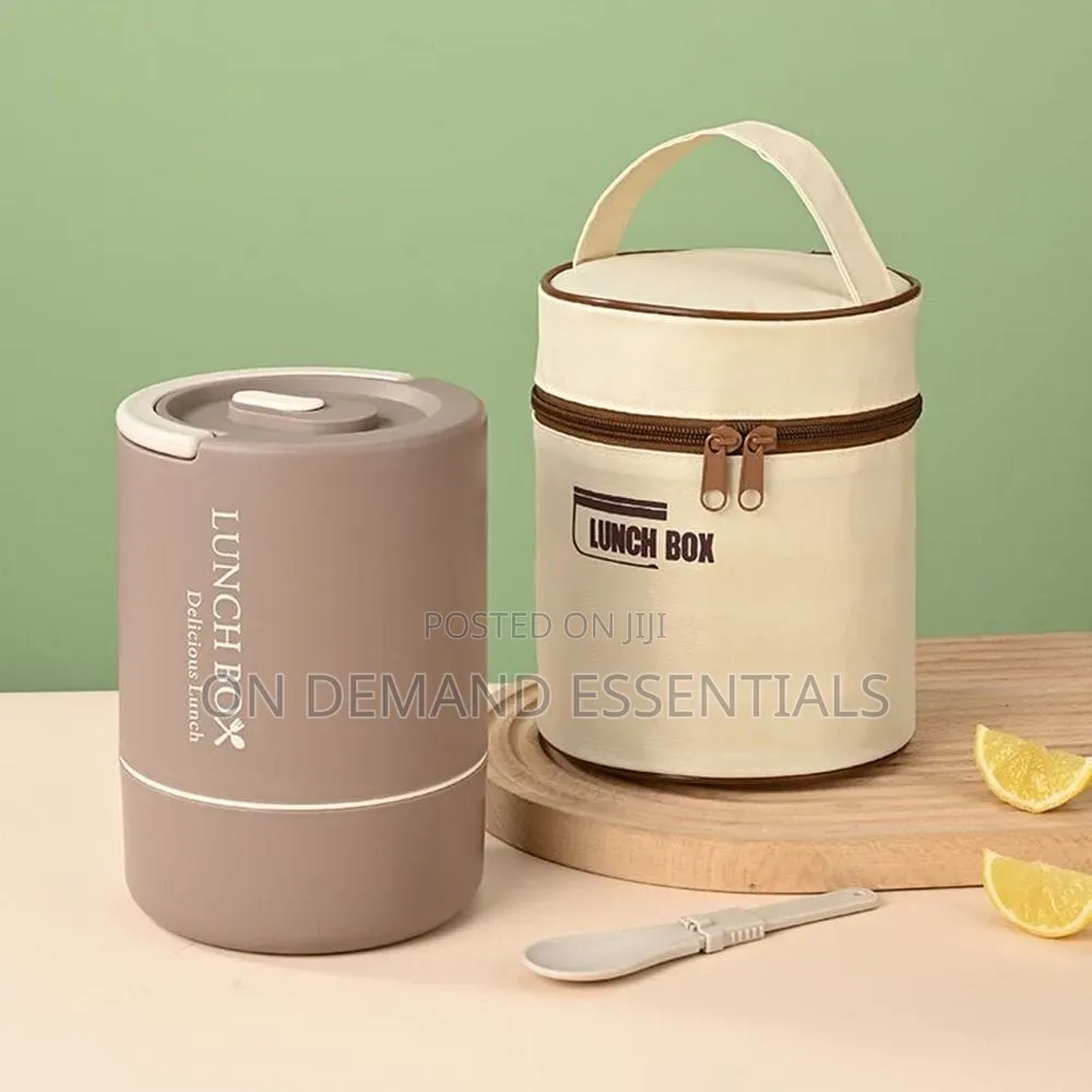 3 Layers Portable Stainless Steel Round Lunch Box
