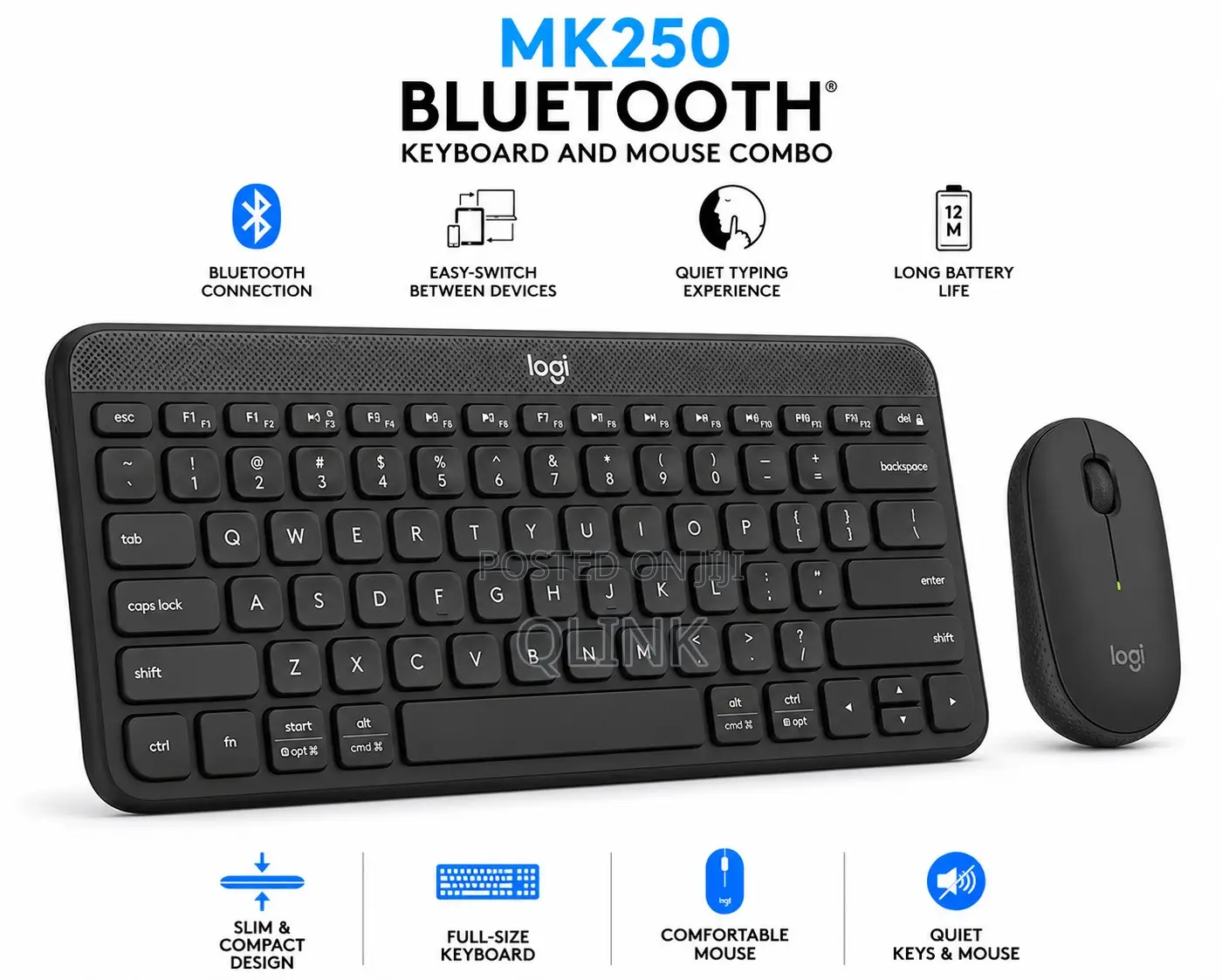 Logitech MK250 Bluetooth Keyboard and Mouse Combo