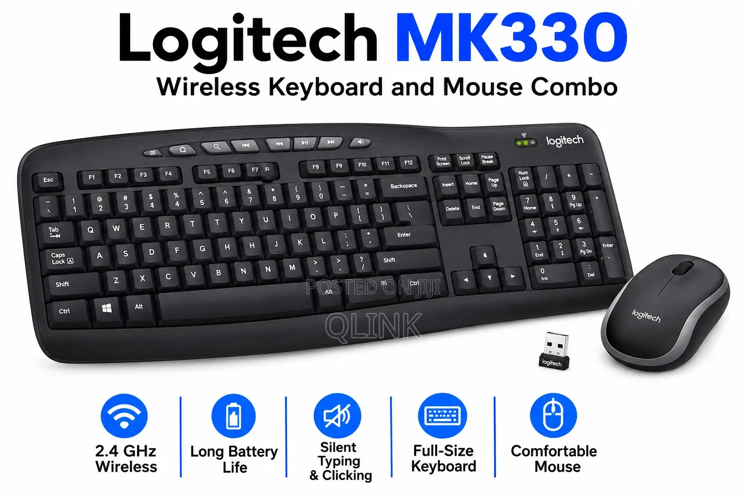 Logitech MK330 Wireless Keyboard and Mouse Combo