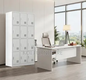 Office Cabinet; 12 Locker Steel Office Industrial Cabinet