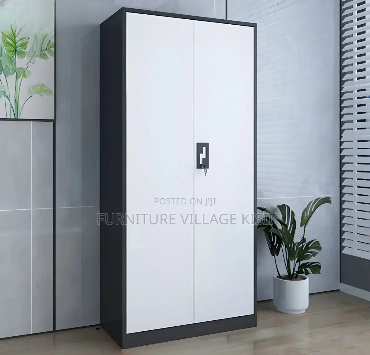 Office Cabinet; 2 Door Full Metallic Storage Cabinet