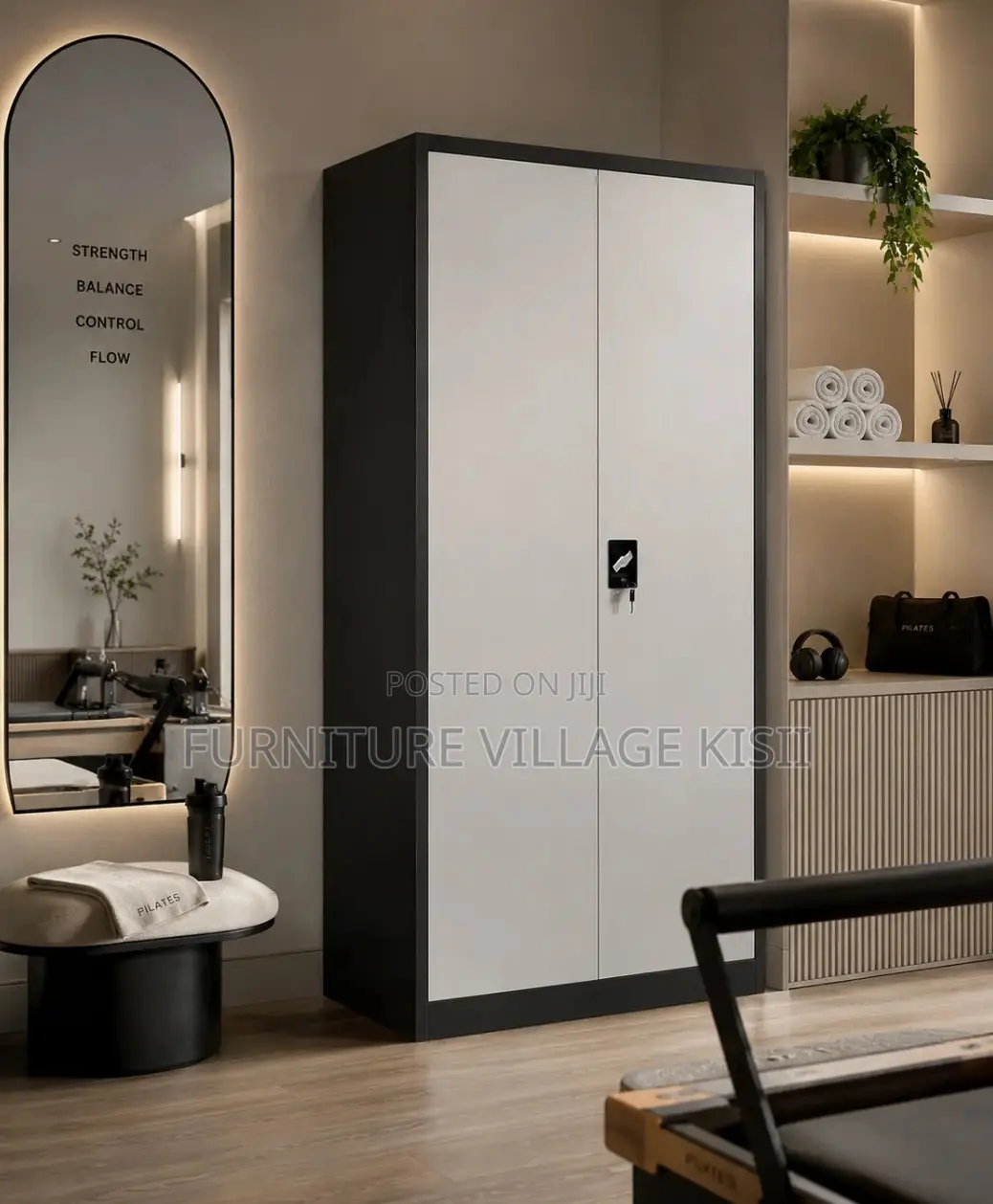 Office Cabinet; 2 Door Full Metallic Storage Cabinet