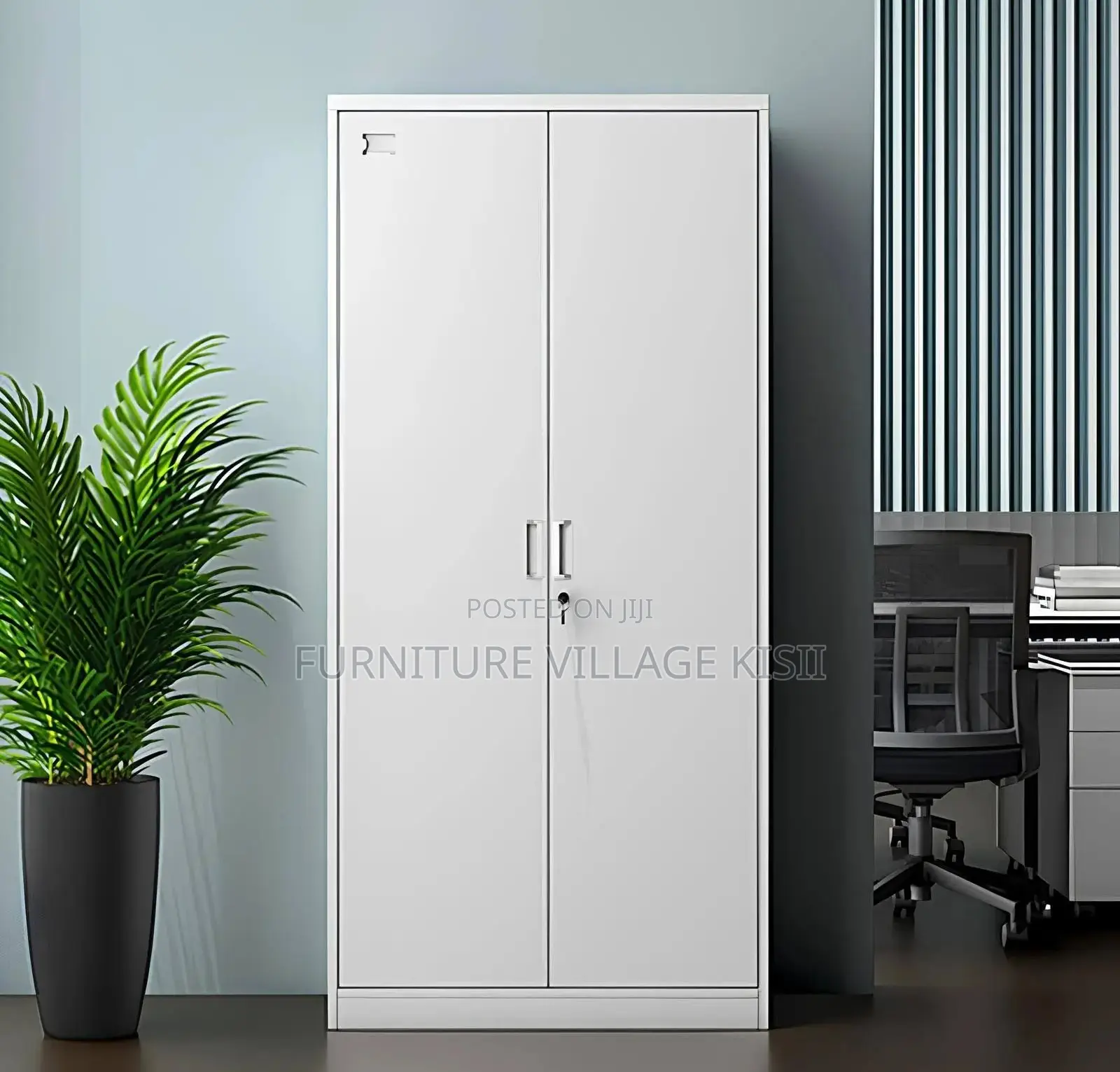 Office Cabinet; 2 Door Full Metallic Storage Cabinet