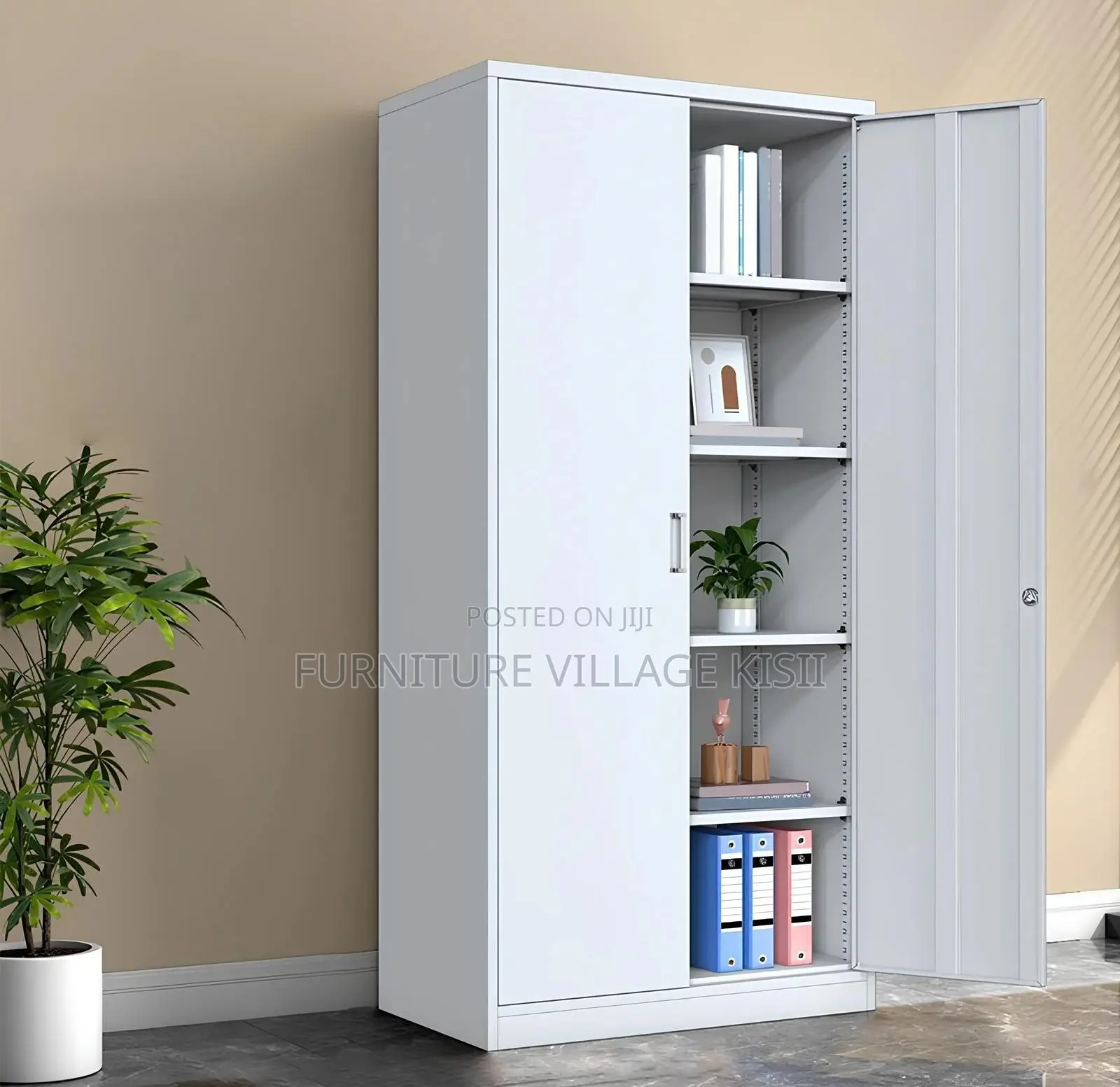 Office Cabinet; 2 Door Full Metallic Storage Cabinet