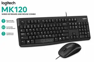 Logitech MK120 Wired Keyboard and Mouse Combo - Black - 920-002562