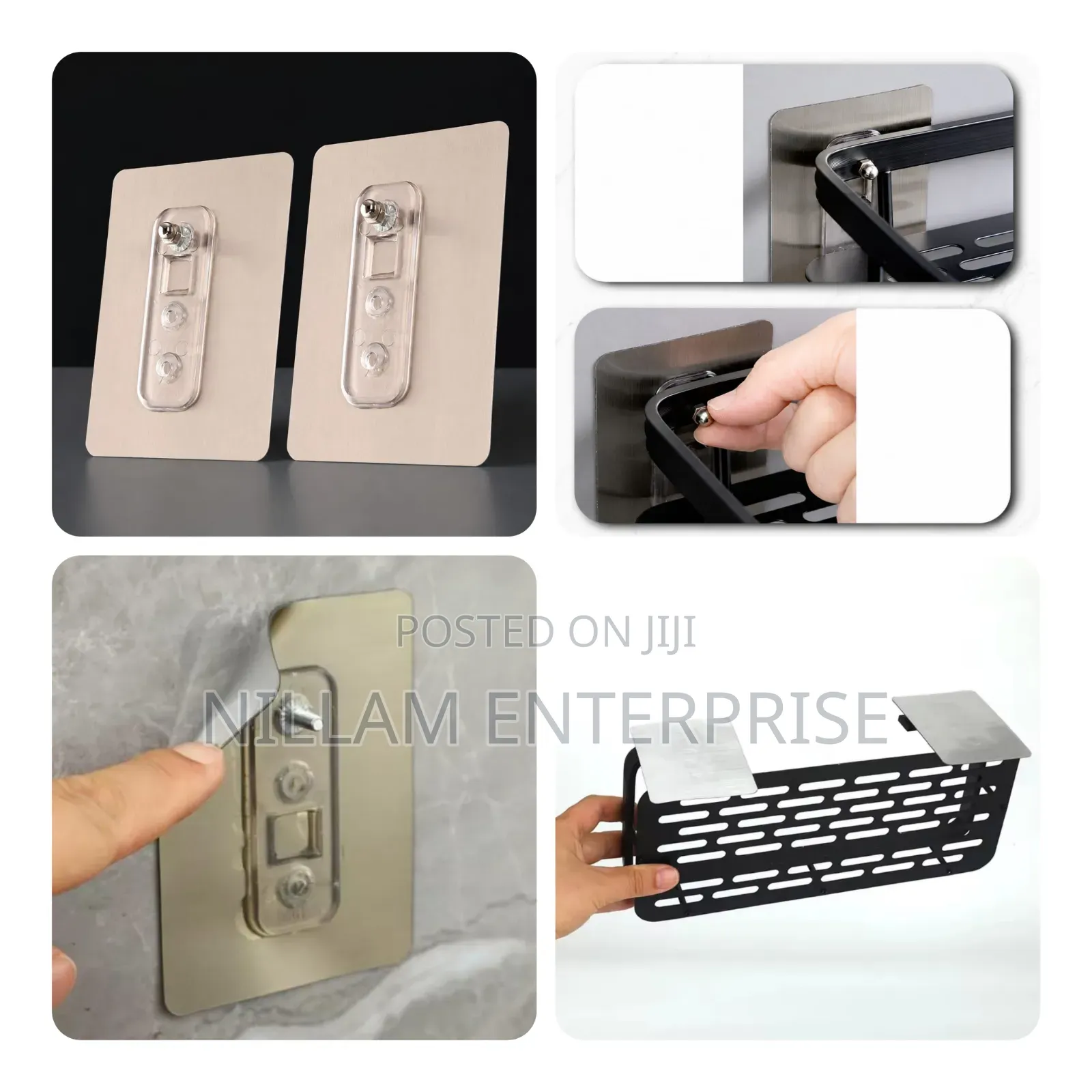 2PCS Punch-Free Screw Stickers