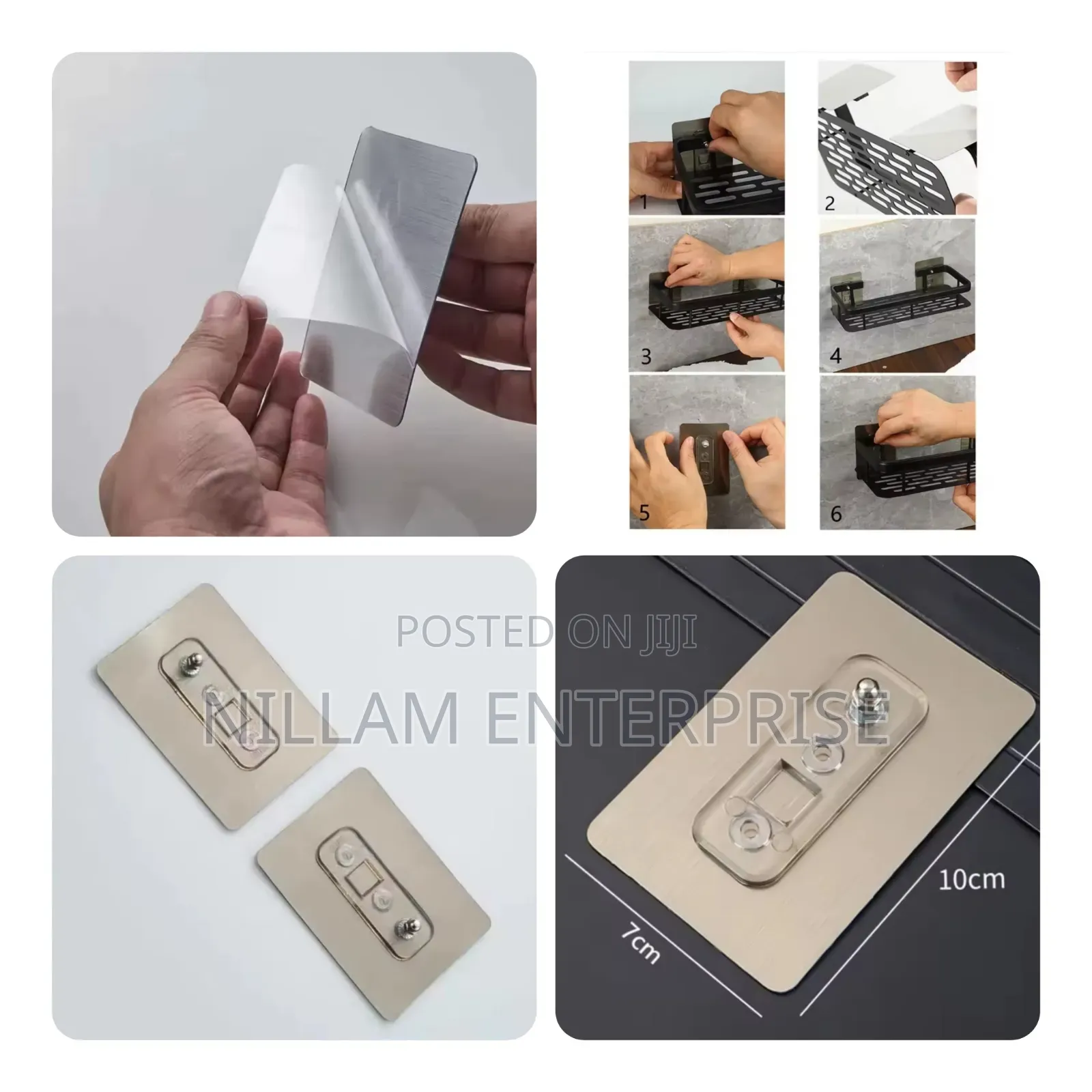 2PCS Punch-Free Screw Stickers